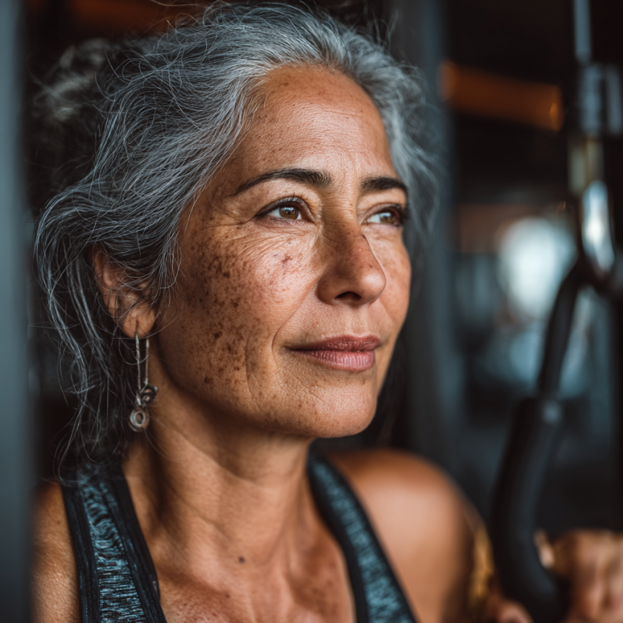 Adultos mayores haciendo ejercicio